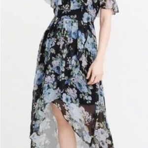 Floral Cold Shoulder Maxi Dress